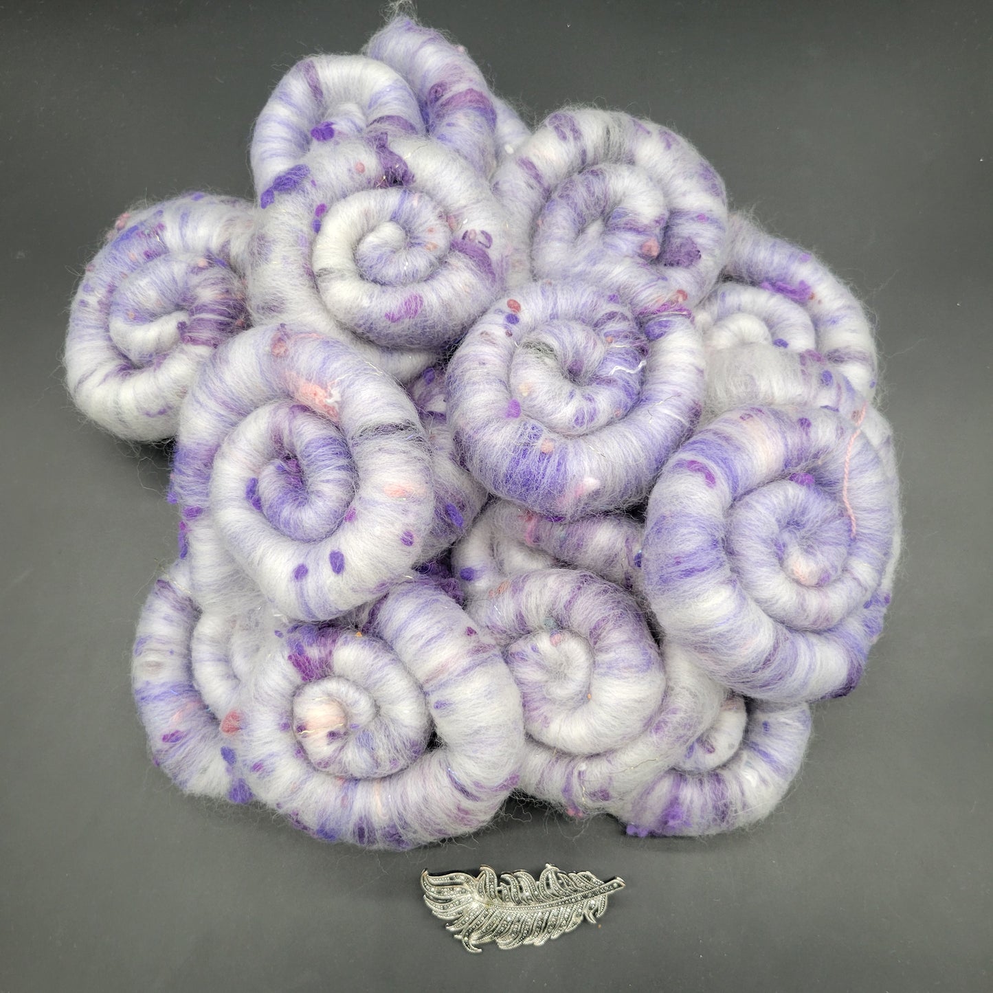 T07 - Textured Batt: Purple Passion - Rolags (3.5 oz)