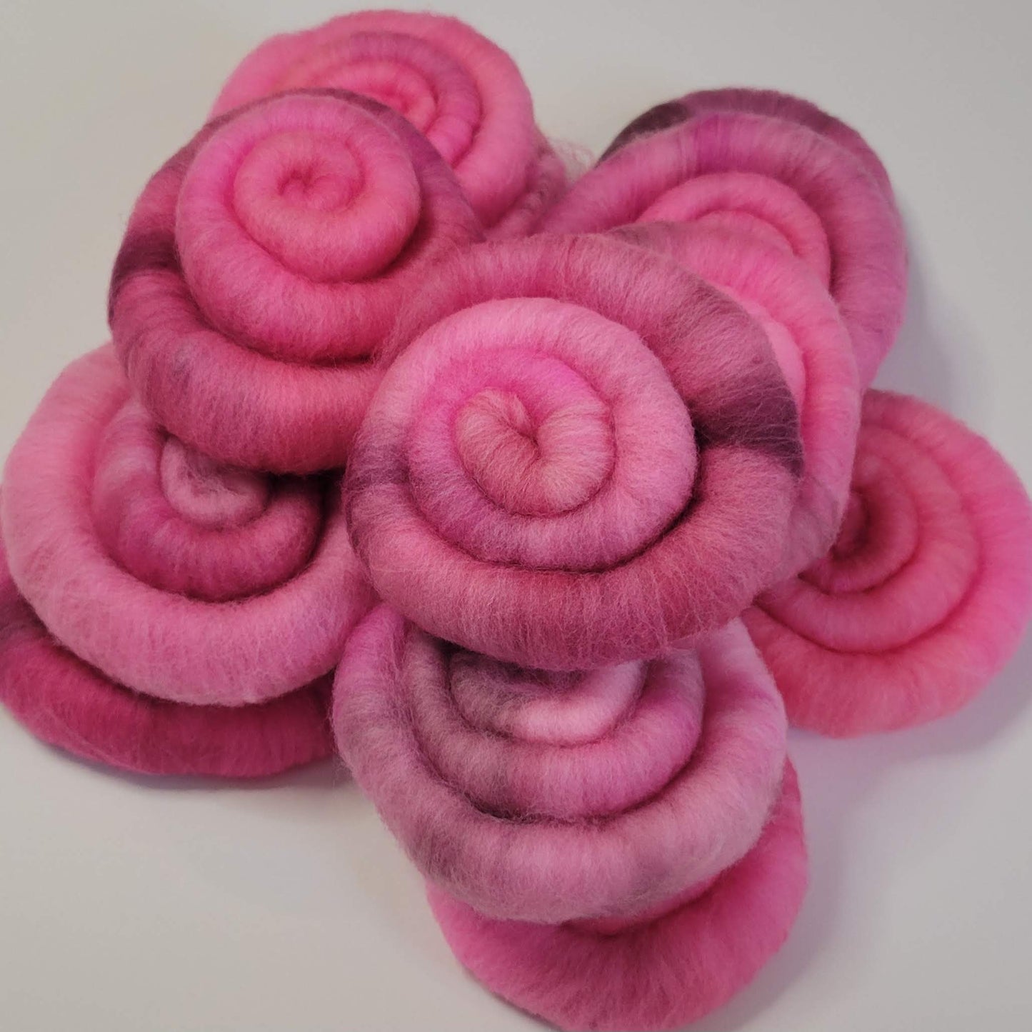 136 - Pink Velvet - Rolags (1.9 oz)