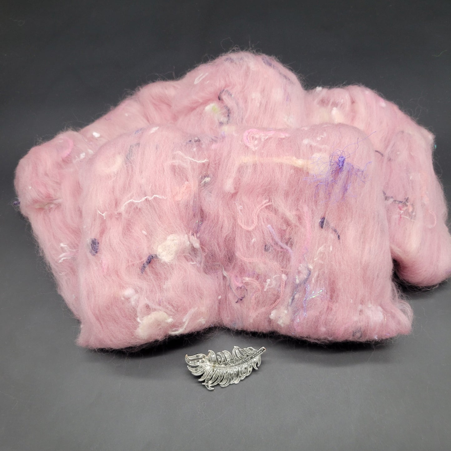T09 - Textured Batt: Dusty Rose Matisse - Mini Batts (3.0 oz)