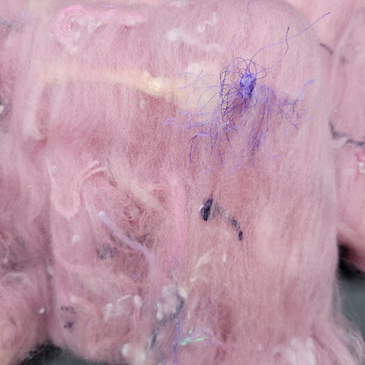 T09 - Textured Batt: Dusty Rose Matisse - Mini Batts (3.0 oz)