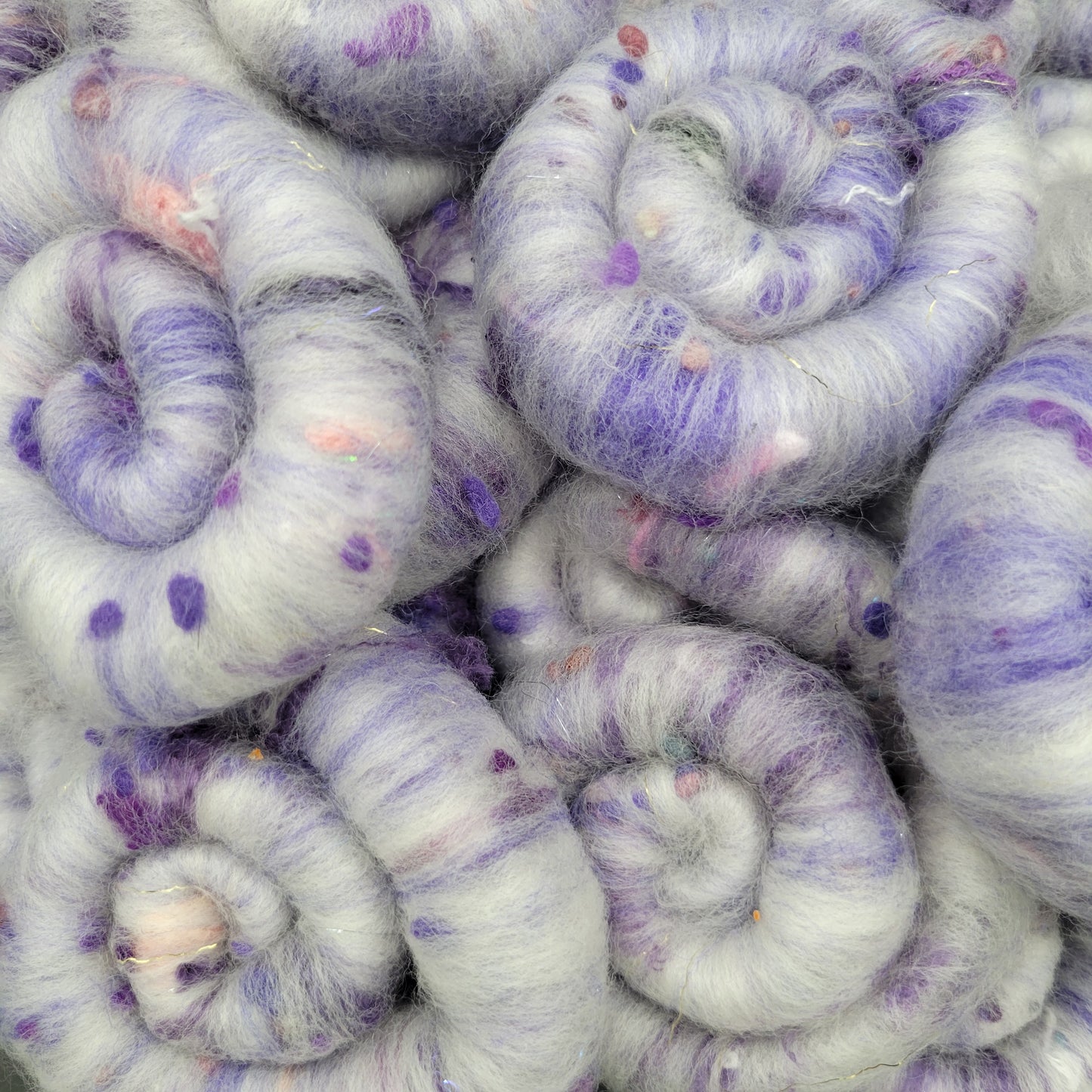 T07 - Textured Batt: Purple Passion - Rolags (3.5 oz)